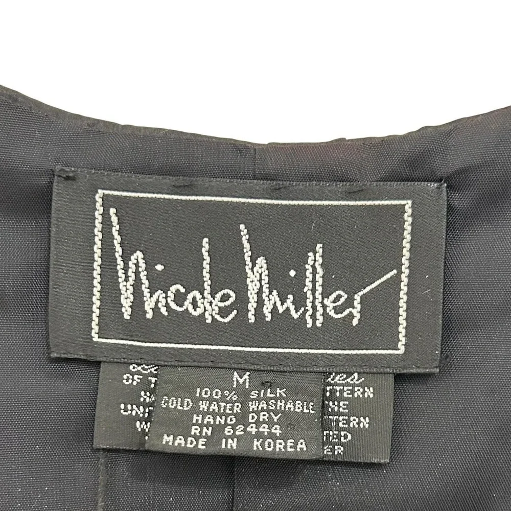 Nicole Miller‎ Mens 100% Silk Sports Print Vest Size M